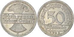 World Coins - Coin, GERMANY, WEIMAR REPUBLIC, 50 Pfennig, 1922, Karlsruhe,