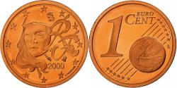 World Coins - France, Euro Cent, Proof, 2000, Monnaie de Paris, Copper Plated Steel
