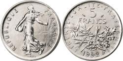 World Coins - France, 5 Francs, Semeuse, 1992, Pessac, Copper-nickel, , Gadoury:771