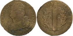 World Coins - France, Constitution, 2 Sols, 2 sols françois, 1792 / AN 4, Paris, Bronze