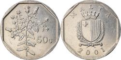 World Coins - Coin, Malta, 50 Cents, 2001, , Copper-nickel, KM:98