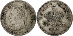 World Coins - France, 20 Centimes, Napoléon III, 1867, Paris, Silver, , Gadoury:309