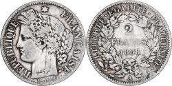 World Coins - France, 2 Francs, Cérès, 1888, Paris, Silver, , Gadoury:530a