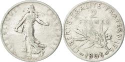 World Coins - Coin, France, Semeuse, 2 Francs, 1905, , Silver, KM:845.1, Gadoury:532