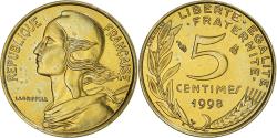 World Coins - Coin, France, Marianne, 5 Centimes, 1998, Paris, Lagriffoul,