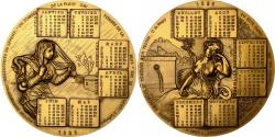World Coins - France, Medal, Calendrier, Blocus sentimental, 1989, Bronze,