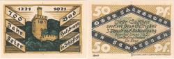 World Coins - Banknote, Germany, Salzbrunn, 50 Pfennig, château, 1921, UNC(60-62)