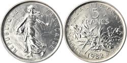 World Coins - Coin, France, Semeuse, 5 Francs, 1982, Paris, FDC, , Nickel Clad