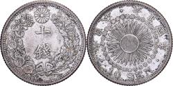 World Coins - Japan, Yoshihito, 10 Sen, Taishō Era, Yr. 4 (1915), Silver,