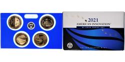 Us Coins - Coin, United States, American Innovation, Dollar, 2021, BE.Coffret 4 monnaies