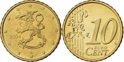 World Coins - Finland, 10 Euro Cent, 2004, Vantaa, Nordic gold,