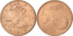 World Coins - Finland, 5 Euro Cent, 2006, Vantaa, Copper Plated Steel,