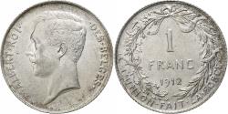 World Coins - Belgium, Albert I, Franc, 1912, Brussels, Silver, , KM:72