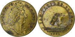 World Coins - France, Token, Louis XIV, Extraordinaire des Guerres, 1697, Brass,