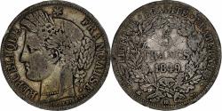 World Coins - France, 5 Francs, Cérès, 1849, Strasbourg, Silver, , Gadoury:719