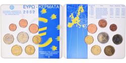 World Coins - Greece, Set, 2002, Offizieller Kursmünzensatz KMS Griechenland,