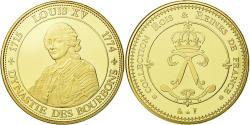 World Coins - France, Medal, Les rois de France, Louis XV, History, , Copper Gilt