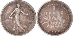 World Coins - Coin, France, Semeuse, Franc, 1905, Paris, , Silver, KM:844.1