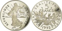 World Coins - Coin, France, Semeuse, 5 Francs, 1992, Paris, Proof, , Nickel Clad
