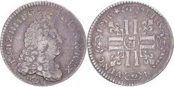 World Coins - Coin, France, Louis XIV, 1/4 Ecu aux 8 L, 1691, Metz, réformé,