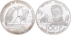 World Coins - France, 100 Francs, Terres Australes, 1992, Paris, Proof, Silver,