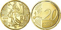 World Coins - France, 20 Euro Cent, 2008, Proof, , Brass, KM:1411