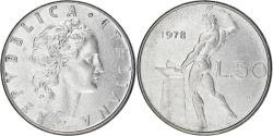 World Coins - Coin, Italy, 50 Lire, 1978, Rome, , Stainless Steel, KM:95.1