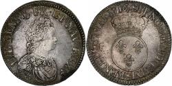 World Coins - France, Louis XV, Ecu Vertugadin, 1716, Reims, réformé, Silver,