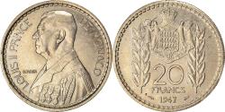 World Coins - Coin, Monaco, Louis II, 20 Francs, Vingt, 1947, , Copper-nickel