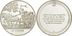 World Coins - France, Medal, Le collier, Sciences & Technologies, , Silver