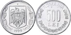 World Coins - Romania, 500 Lei, 1999, Aluminum, , KM:145