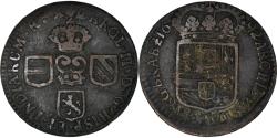 World Coins - Coin, Spanish Netherlands, BRABANT, Charles II, Liard, 12 Mites, 1692, Antwerp