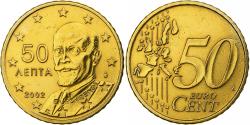 World Coins - Greece, 50 Euro Cent, 2002, Athens, Nordic gold, , KM:186