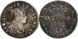 World Coins - France, Louis XV, 1/6 Écu (XX-S) de France-Navarre, 1719, Paris, Silver