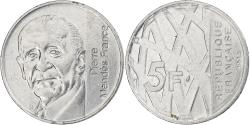 World Coins - France, Mendès France, 5 Francs, 1992, Monnaie de Paris,