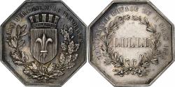 World Coins - France, Token, Caisse d'épargne et de prévoyance de Lille, 1860, Silver