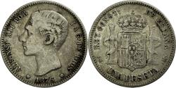 World Coins - Coin, Spain, Alfonso XII, Peseta, 1876, Madrid, , Silver, KM:672