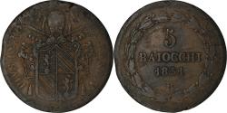 World Coins - Coin, ITALIAN STATES, PAPAL STATES, Pius IX, 5 Baiocchi, 1851, Roma,