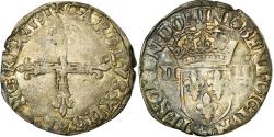 World Coins - Coin, France, 1/4 Ecu, 1591, Nantes, , Silver, Sombart:4670