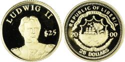 World Coins - Coin, Liberia, Ludwig II, 25 Dollars, 2000, American Mint, , Gold