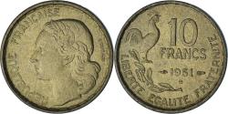 World Coins - France, 10 Francs, Guiraud, 1951, Beaumont - Le Roger, Aluminum-Bronze