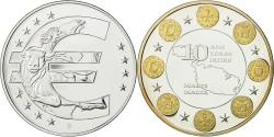 World Coins - France, Medal, Malte, 10 Ans dans l'Europe, , Copper Plated Silver