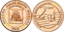 World Coins - Spain, Canary Islands, 2 Euro Cent, Fantasy euro patterns, Essai-Trial, Proof