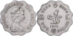 World Coins - Hong Kong, Elizabeth II, 2 Dollars, 1975, Copper-nickel, , KM:37