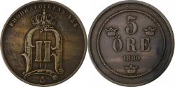 World Coins - Sweden, Oscar II, 5 Öre, 1880, Bronze, , KM:736