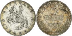 World Coins - Austria, 5 Schilling, 1960, Vienna, Silver,