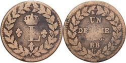 World Coins - France, Louis XVIII, Decime, 1815., Strasbourg, Bronze, , Gadoury:196d