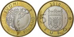 World Coins - Finland, 5 Euro, Finland Proper, 2010, Vantaa, Bi-Metallic,