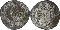 World Coins - France, Charles III, 10 deniers, 1545-1608, Nancy, Alerion countermark, Silver