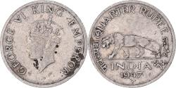 World Coins - Coin, India, 1/4 Rupee, 1947